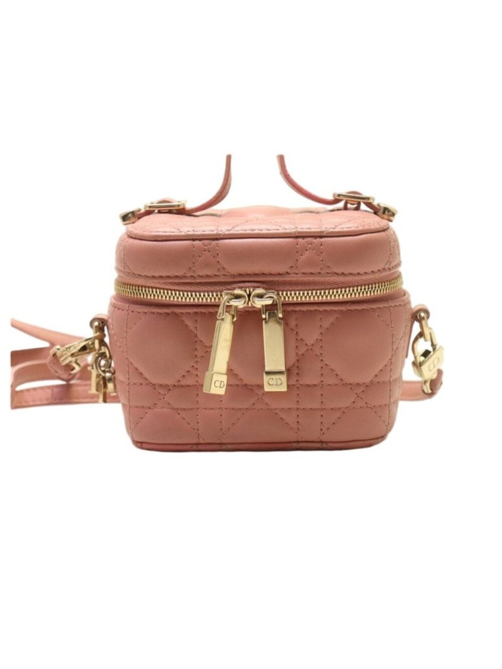 Dior Cannage Lambskin 2-Way Vanity Bag